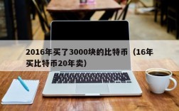 2016年买了3000块的比特币（16年买比特币20年卖）