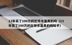 13年买了100万的比特币是真的吗（13年买了100万的比特币是真的吗知乎）