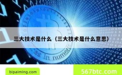 三大技术是什么（三大技术是什么意思）