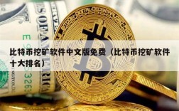 比特币挖矿软件中文版免费（比特币挖矿软件十大排名）