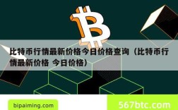 比特币行情最新价格今日价格查询（比特币行情最新价格 今日价格）