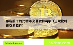 排名前十的比特币交易软件app（正规比特币交易软件）