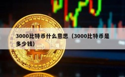 3000比特币什么意思（3000比特币是多少钱）