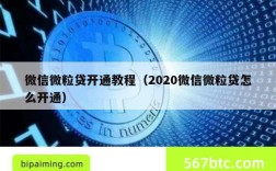 微信微粒贷开通教程（2020微信微粒贷怎么开通）