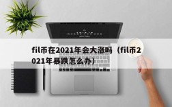 fil币在2021年会大涨吗（fil币2021年暴跌怎么办）