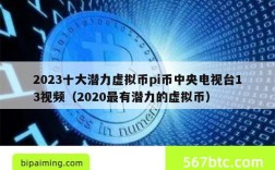 2023十大潜力虚拟币pi币中央电视台13视频（2020最有潜力的虚拟币）