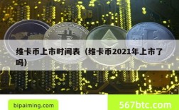 维卡币上市时间表（维卡币2021年上市了吗）