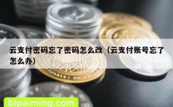 云支付密码忘了密码怎么改（云支付账号忘了怎么办）