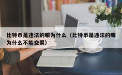 比特币是违法的嘛为什么（比特币是违法的嘛为什么不能交易）