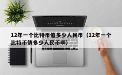 12年一个比特币值多少人民币（12年一个比特币值多少人民币啊）