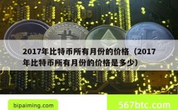 2017年比特币所有月份的价格（2017年比特币所有月份的价格是多少）