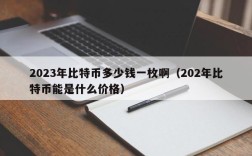 2023年比特币多少钱一枚啊（202年比特币能是什么价格）