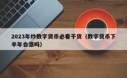 2023年炒数字货币必看干货（数字货币下半年会涨吗）