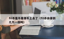 fil币是不是涨不上去了（fil币会涨到几万一枚吗）